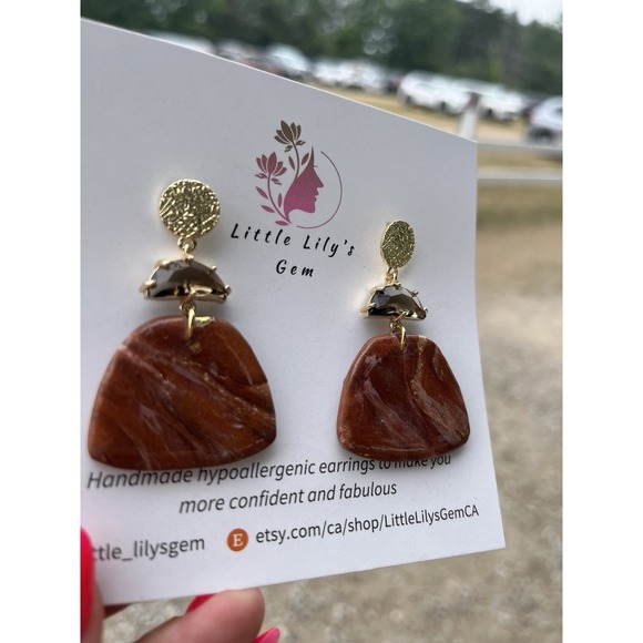 Handmade  Polymer Clay   Earrings - Picture 8 of 12